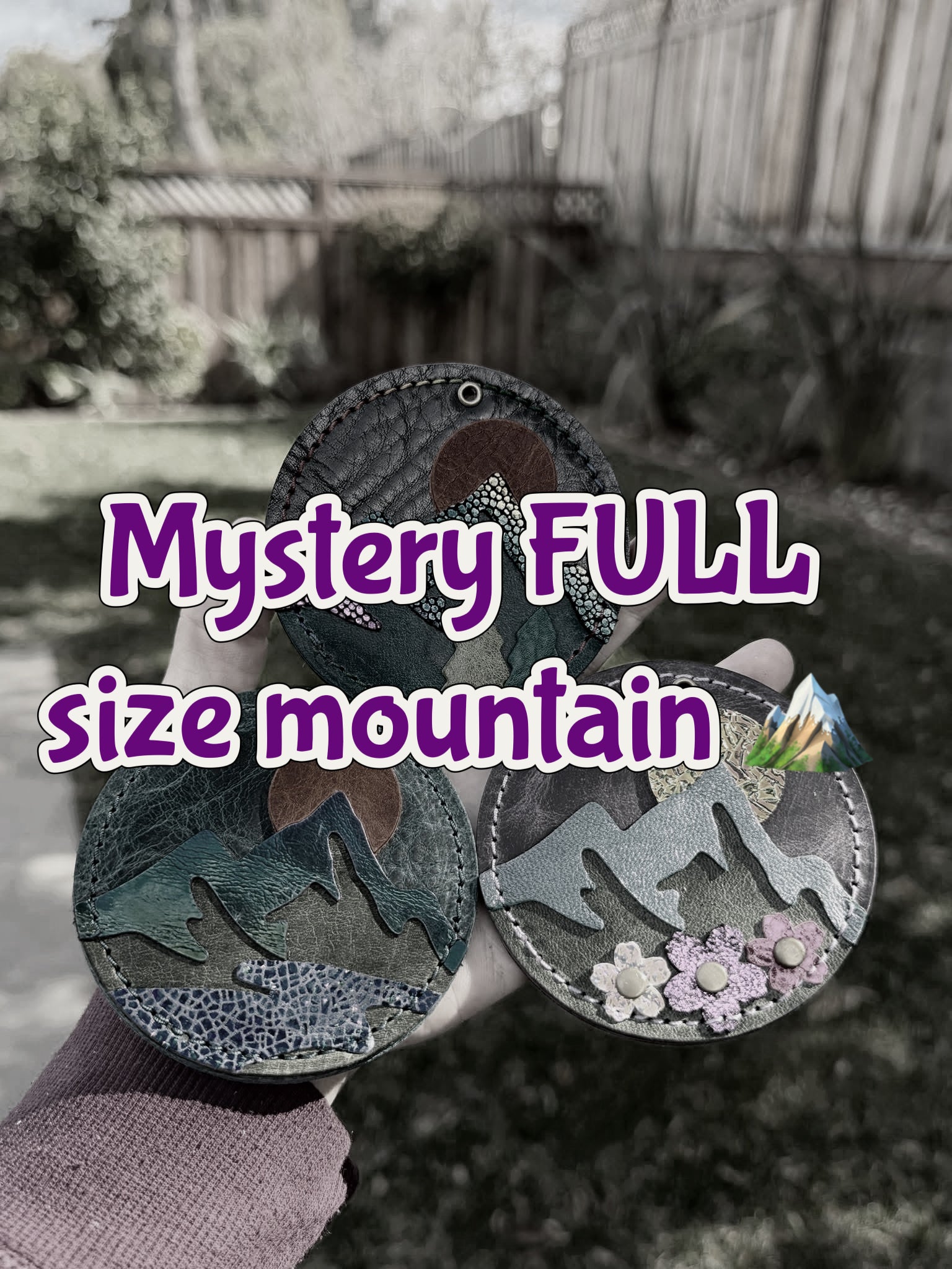 Mystery mountain charm - Full size – Z Leather Fairy